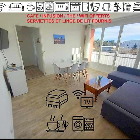 Appartamento T3 57M2 Avec Balcon Proche Gare Sncf, Wifi Et Cafe Et The Offerts Orléans Esterno foto
